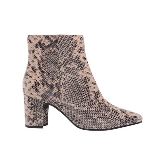 NEW Seychelles Leather Python Print No One Like You Cap Toe Bootie - Picture 1 of 11